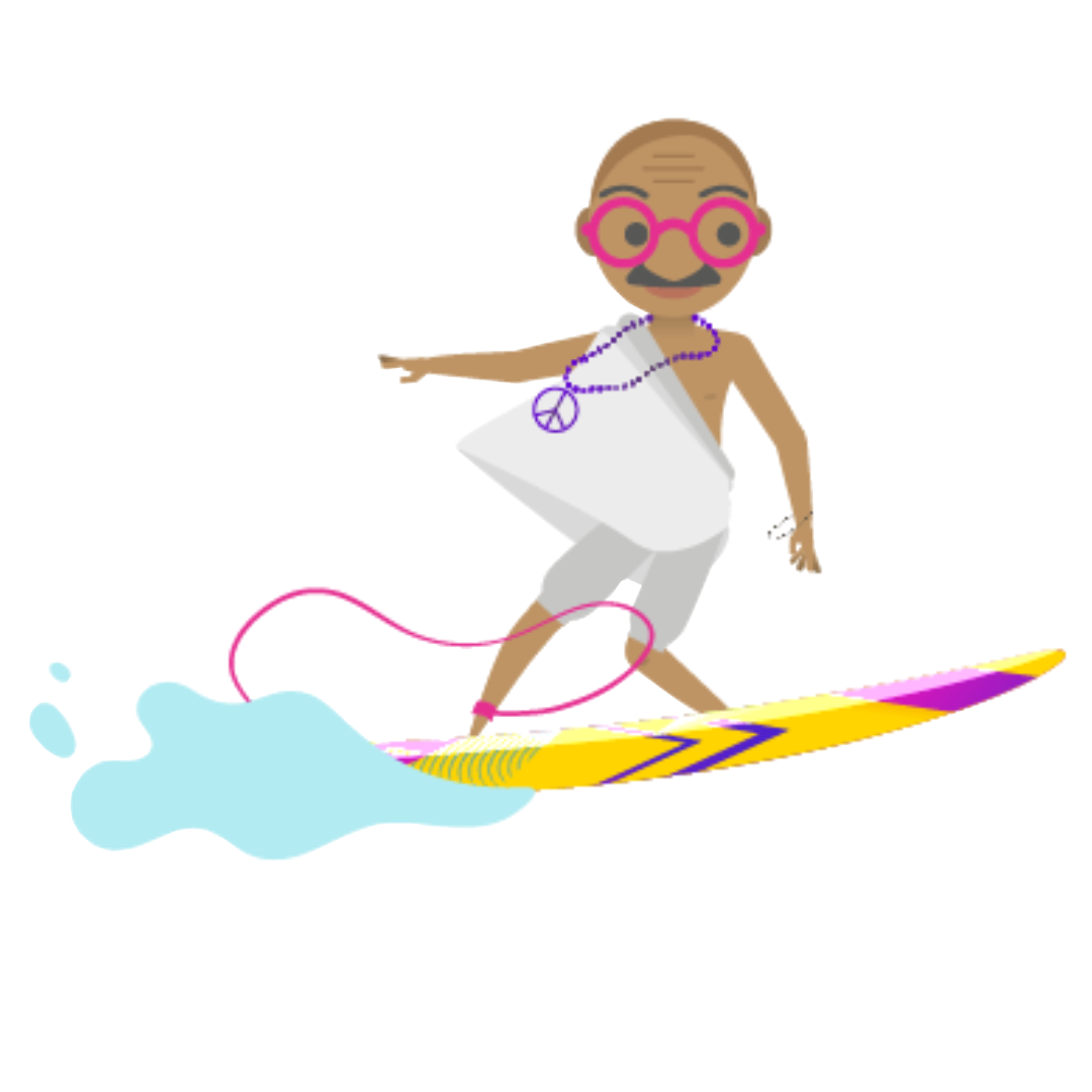 gandhi surfing